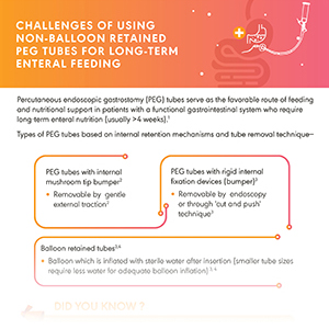 Challenges of using non-balloon retained PEG tubes for long-term enteral nutrition