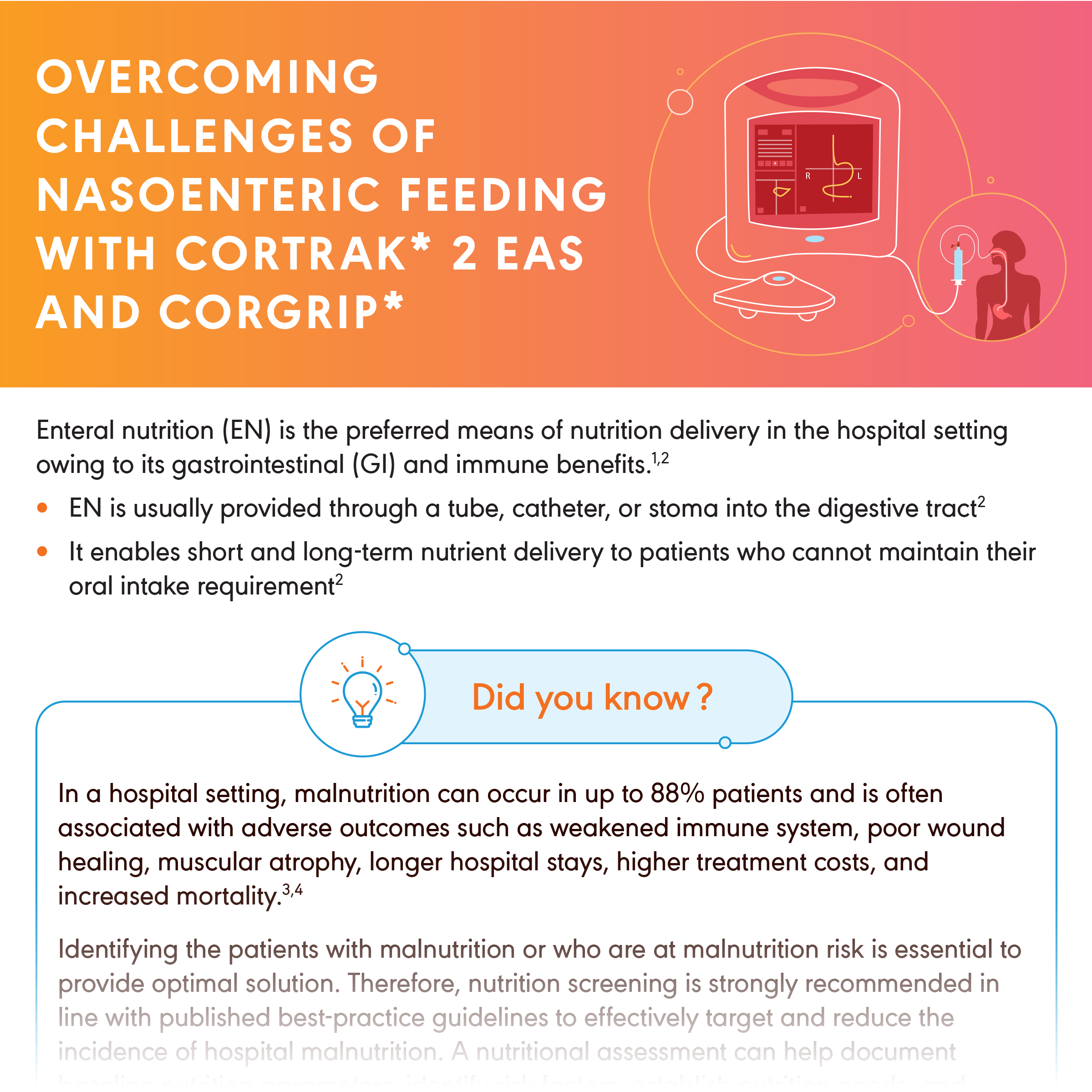 Overcoming Challenges of Nasoenteric Feeding tube With Cortrak EAS